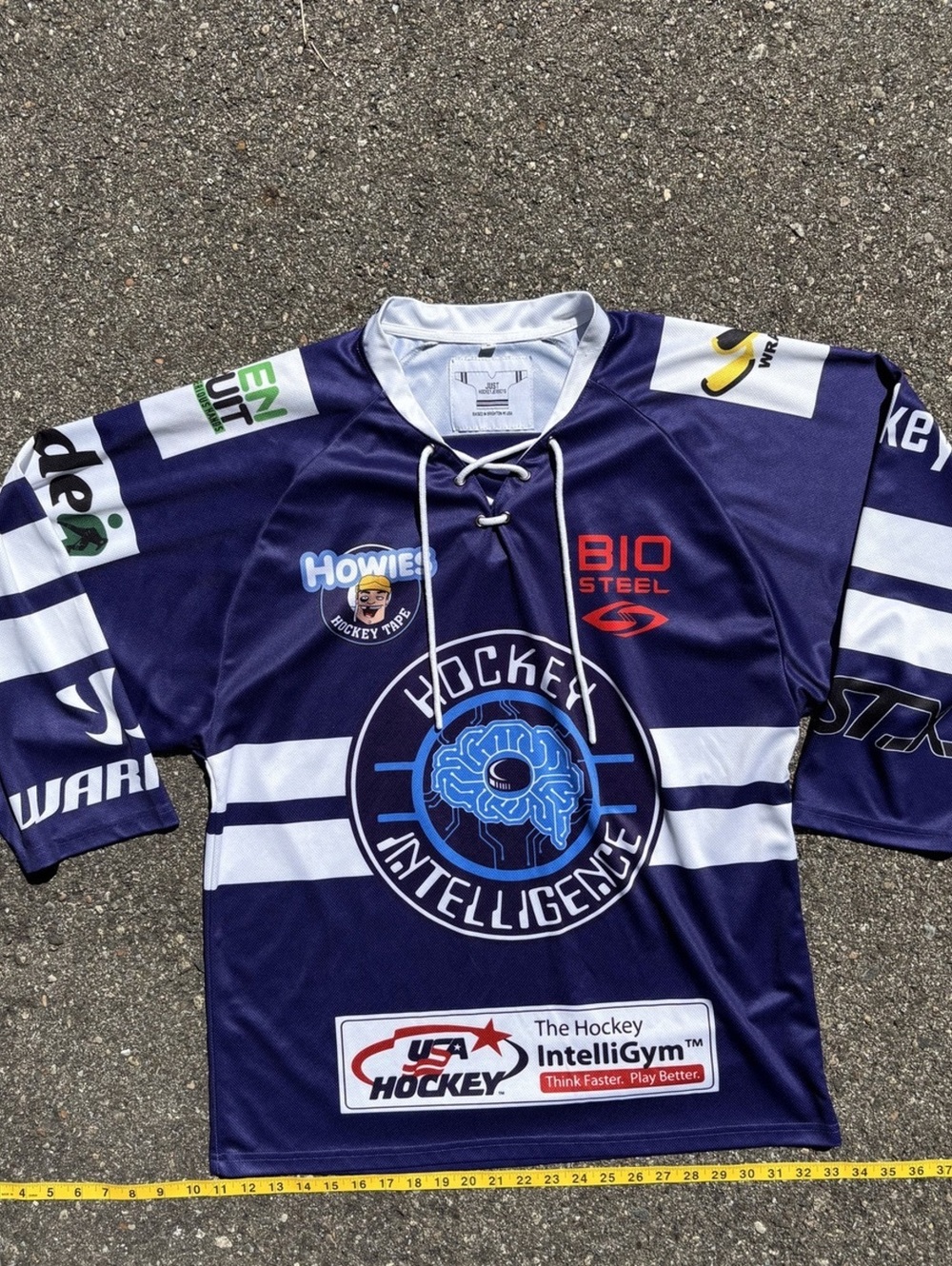 Hockey Intelligence purple hockey jersey